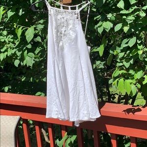 Lulus white open back skater dress